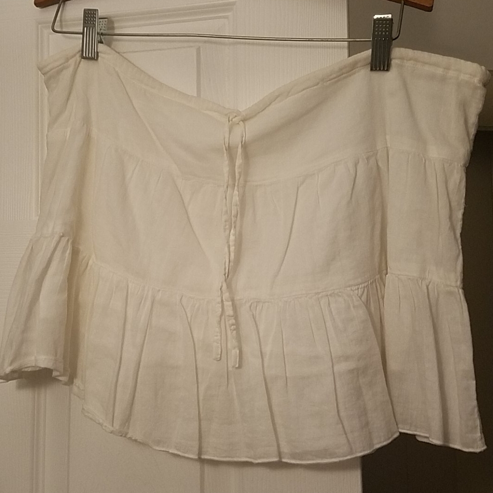 Beachwear drawstring skirt